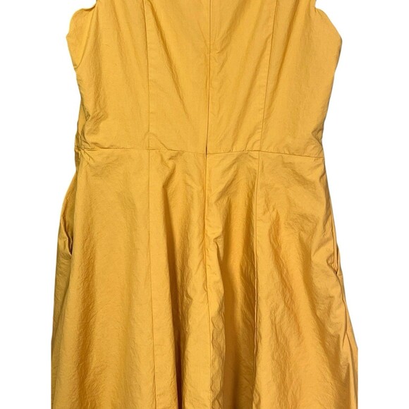 Boden Womens Yellow Sunflower Judith Poplin Sleeveless Fit &‎ Flare Dress size 4 - Picture 13 of 15